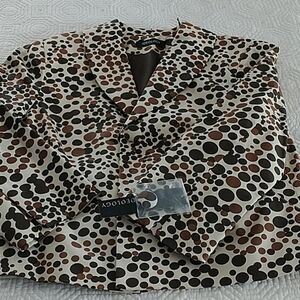 Ideology Jazz Brown Dot Blazer Sz 6